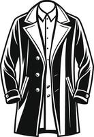 Sophisticated Overcoat Heritage Sketch vector