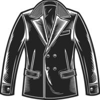 Retro Style Overcoat Monochrome Art vector