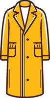 Classic Man Overcoat Outline Sketch vector