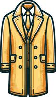 Timeless Overcoat Black Sketch vector