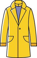 Minimal Overcoat Retro vector