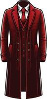 Retro Man Overcoat Silhouette Design vector