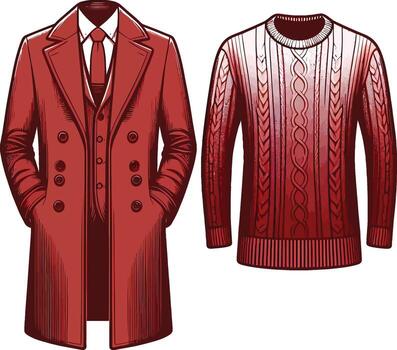 hombre sobretodo retro linea de trabajo diseño vector