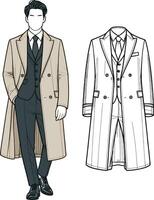Classic Overcoat Retro Artwork vector