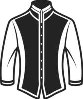 Sophisticated Overcoat Monochrome Sketch vector