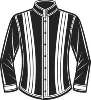Sophisticated Retro Man Overcoat Linework vector