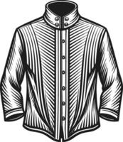 Timeless Black Overcoat Monochrome Design vector