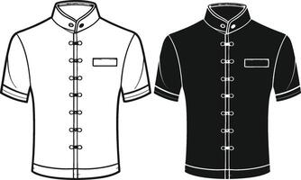 Rustic Overcoat Retro Line Illustration vector