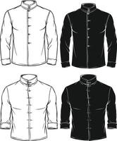 Minimalist Overcoat Retro Black Artwork vector