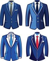 Rustic Tailored Suit Minimal Sketch Design vector