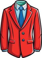 Artistic Tailored Suit Minimal Linework Art vector