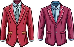 Elegant Tailored Suit Minimal Line Sketch vector