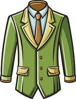Retro Tailored Suit Artistic Linework Sketch vector