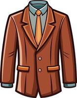 Retro Tailored Suit Monochrome Sketch vector