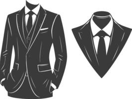 Rustic Tailored Suit Artistic Retro Line Drawing vector