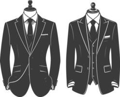 Timeless Tailored Suit Retro Artistic Silhouette vector