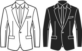 Elegant Tailored Suit Retro Minimal Design vector