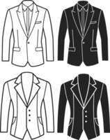Stylized Tailored Suit Artistic Line Design vector