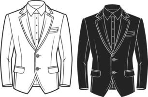 Timeless Tailored Suit Minimal Black Design vector