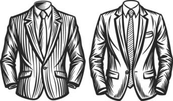 Minimal Tailored Suit Classic Artistic Design vector
