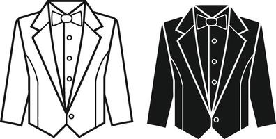 Sophisticated Tuxedo Shirt Artistic Vintage Drawing vector