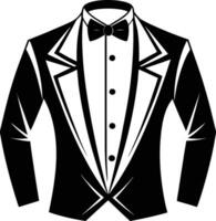 Retro Charm Tuxedo Shirt Artistic Linework vector