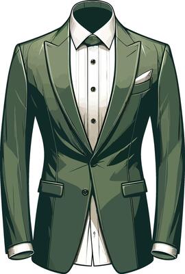 Elegant Tuxedo Shirt Artistic Retro Design