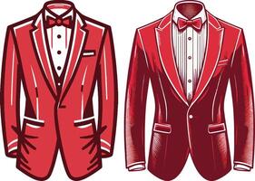 Rustic Tuxedo Shirt Classic Linework Design vector