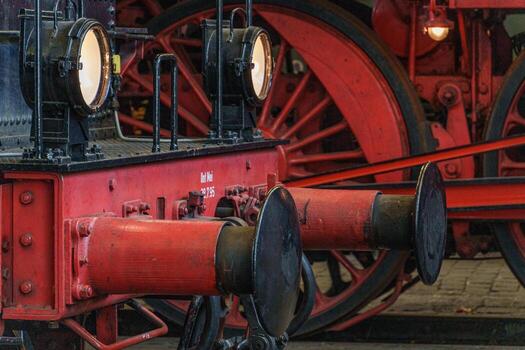 A red train engine photo