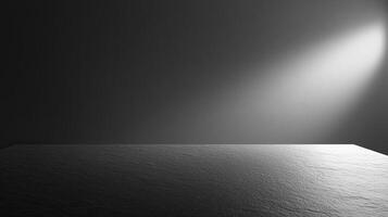 Spotlight on Empty Room Floor. Minimalist Studio Background photo