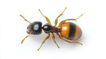 Close up of a Yellow Ant. Insect Macro Photography. photo