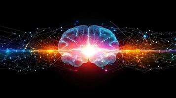 Human Brain, Neural Network, Artificial Intelligence Concept photo