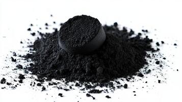 Activated Charcoal Powder Pile photo