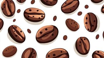 Coffee Beans Seamless Pattern photo