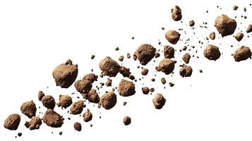 Brown Soil Clods Flying photo