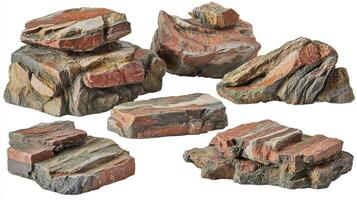 Artificial stone decoration for aquarium or terrarium photo