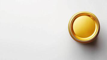 Gold award on white background. Achievement concept. photo