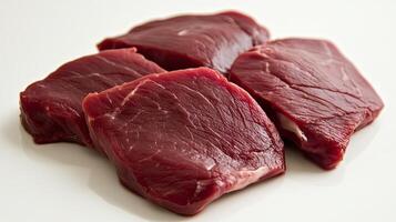 Raw Venison Steaks photo