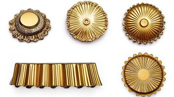 Gold Metal Decorative Ornaments photo