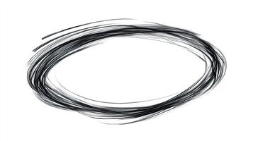 Abstract Oval Hand Drawn Sketch photo