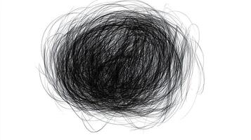 Abstract Black Scribble Circle photo