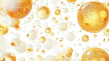 Abstract Orange Bubbles Background photo