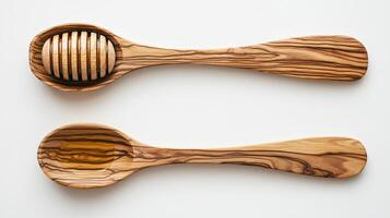 Olive Wood Honey Spoon Set photo