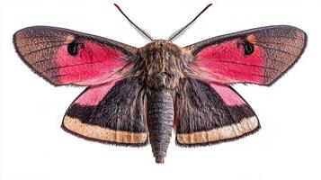 Pink Moth Insect Closeup photo