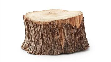 Tree Stump Isolated on White Background photo