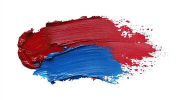Red and Blue Paint Strokes photo