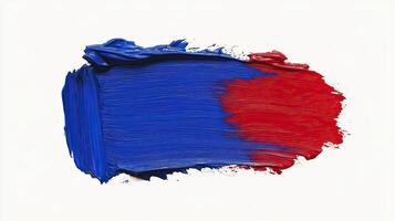 Blue and Red Acrylic Paint Stroke Texture photo