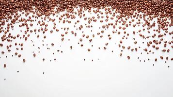 Copper sprinkles on white background photo