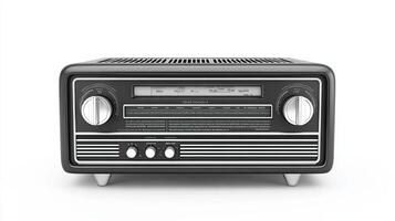 Vintage Radio Receiver. Retro Audio Device. photo