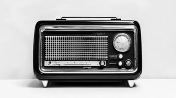 Vintage Radio Receiver. Retro Audio Technology. photo